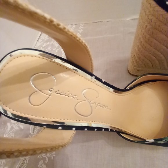 Size 10 Jessica Simpson "Zestah" Platform Wedge Espadrille Sandals W/Fruit Print - Picture 4 of 12